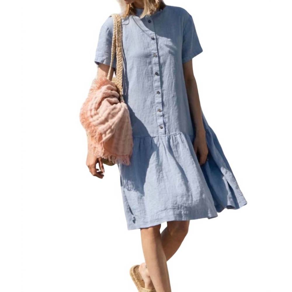 NEW SAUTHS linen sundress in light blue